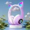 Süße Katze Kabellose Kopfhörer RGB Süße Katzenohren Headset Mit Mikrofon Geräuschunterdrückung Kinder Stereo Musik Kindergeschenke