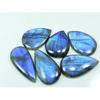 327Cts.Natural Labradorite Blue Flash Pear Cabochon Loose Gemstone 06Pcs Lot LL-1218