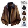 Men's American Style Color Block Lapel Jacket - Spring Casual Loose Fit Fashion Trend