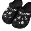 Bear Rhinestone Chain Silver Crocs Accessories DIY Shoe Buckle Flower