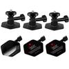 Concept Action Camera Mount Kit with Helmet Adhesive Mount for Compatible with Camera Accessories K&F 3-Piece Base, Insta360/DJI/GoPro,