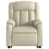 Electric Massage Recliner with Rising Function Cream Faux Leather