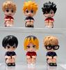 6 peças/conjunto Anime Haikyuu os Meninos do Vôlei Versão Sentada PVC 6-7CM Figuras Modelo Brinquedos