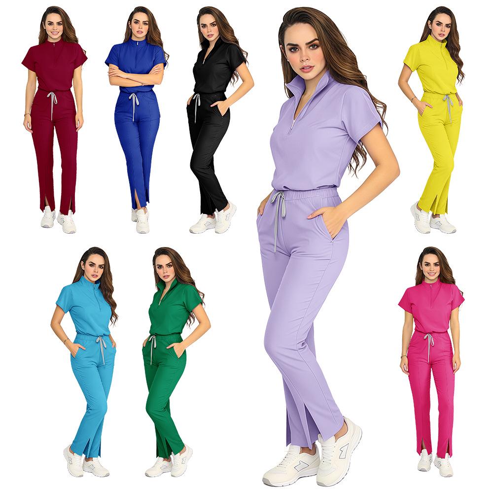 Unisex Short-Sleeve Medical Uniform Set: Handwashing, Doctor, Surgical, Dental, Hospital, Nurse Gown.