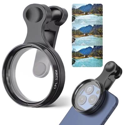 52mm CPL Polarizing Filter For Mobile Phones With Clip