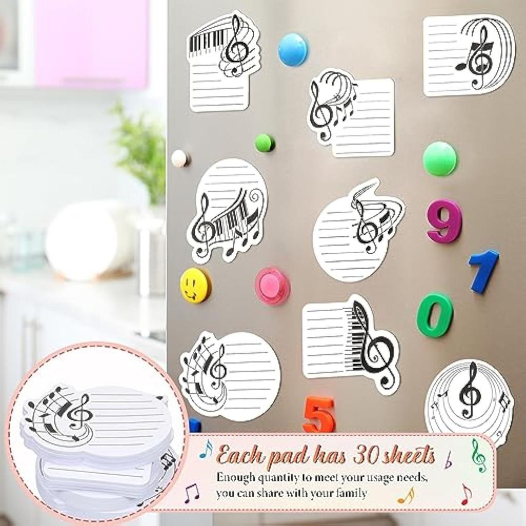 Self-Adhesive Sticky Notes Pads Musical Note Sticky Notes Sticky Pads Removable Sticky Notes Notepads Sticky Note Pads