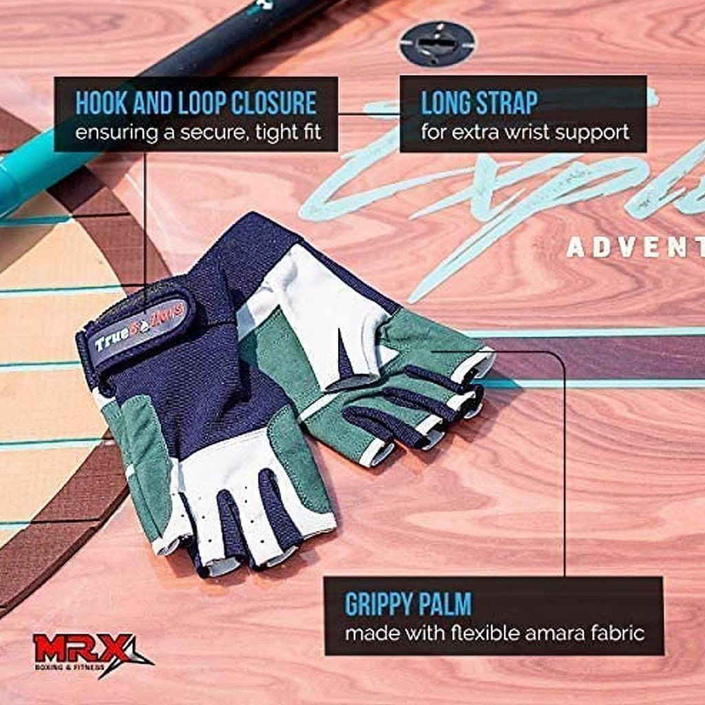 MRX Sailing Gloves for Men and Women Canoeing Paddle Gloves Short Finger Paddling Gear - Fishing, Kayaking, Boating, Waterskiing, -