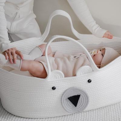Baby Wickelkorb Reisebett für Neugeborene, Muss für Eltern sein, Weiß