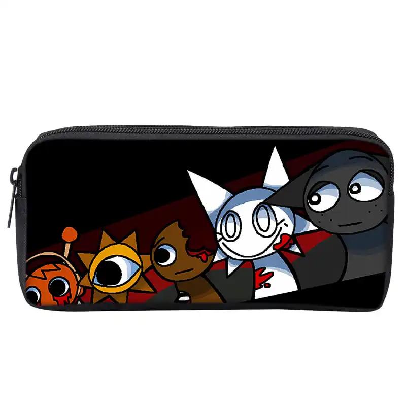 Hot Game Sprunki Single Layered Pencil Case for Boy/Girls Children Best Gifts 3D Cartoon Teenager Pencil Pouch School Supplies