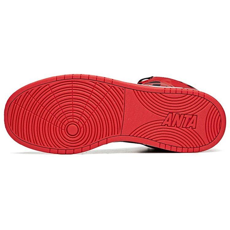 Anta Trendy Casual Non-Slip High-Top Skate Shoes Men sneakers Black Red White 91648060-15