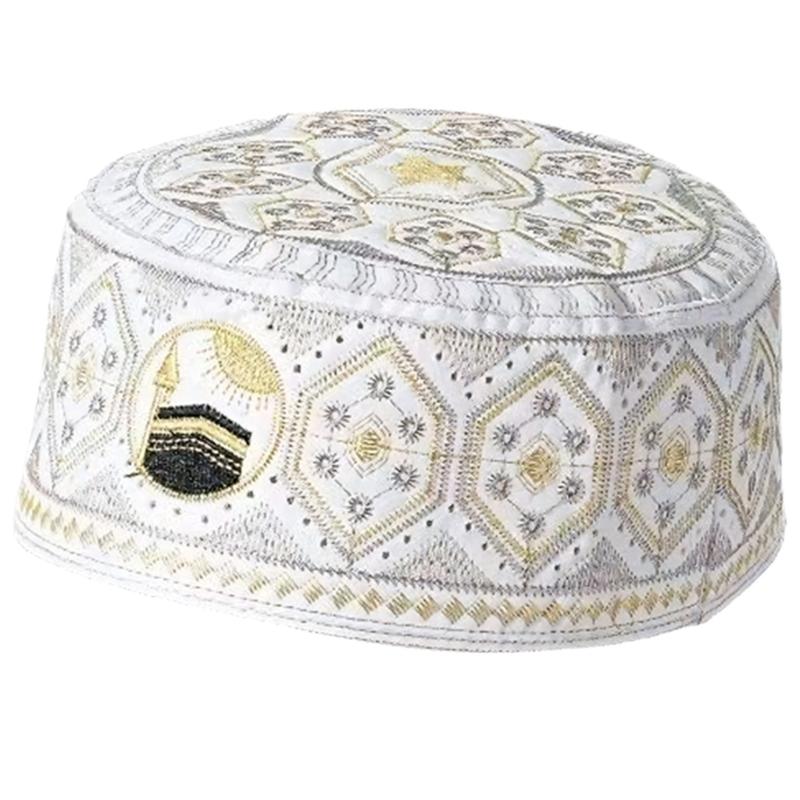 Вышитая еврейская кипа Покрытие-череп Традиционный дизайн Легкая для религиозных церемоний и повседневной носки серый
