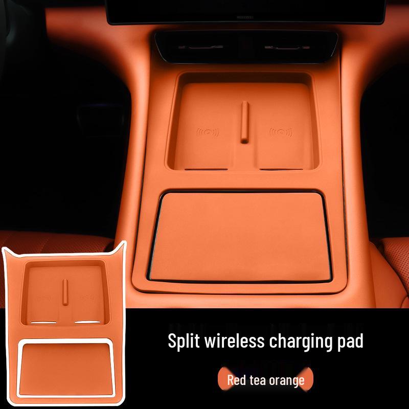 Compatible Wireless Charging Non-slip Silicone Pad & Storage for Huawei AITO M8/M7 Center Console.