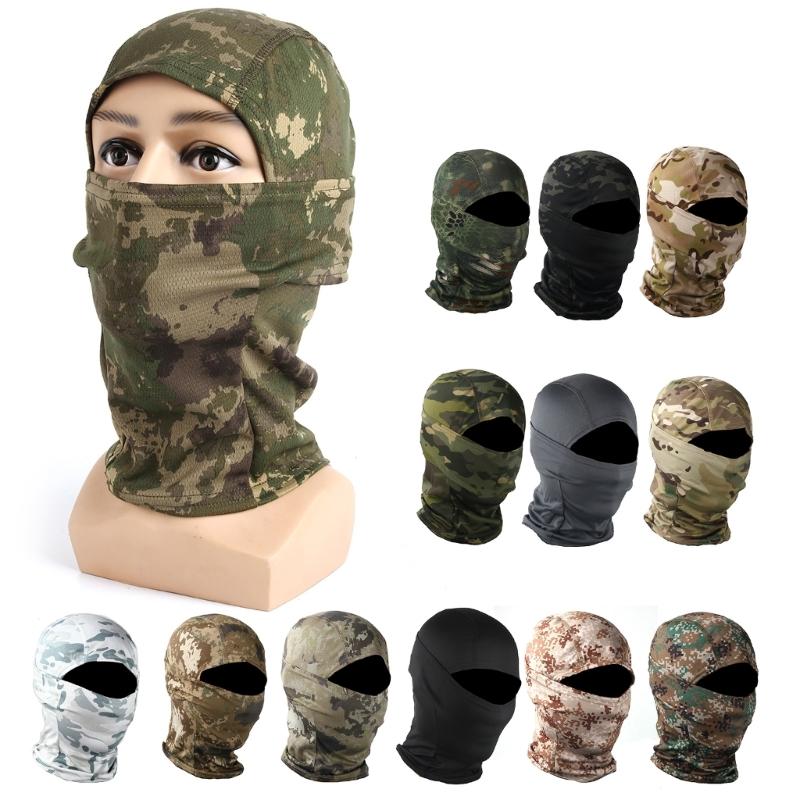 Camouflages Balaclavas Face Masks Tactically Hood Ski Masks Fulls Head Wrap