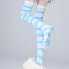 Over Knee Silk Long Socks with Cute Cats Claw Pattern for Daily Wear or Cosplay Striped Thigh High Stockings for Women
