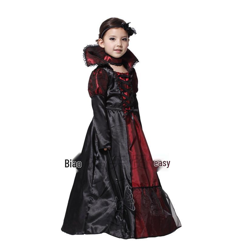 Girls Evil Queen Vampire Princess Halloween Cosplay Costume