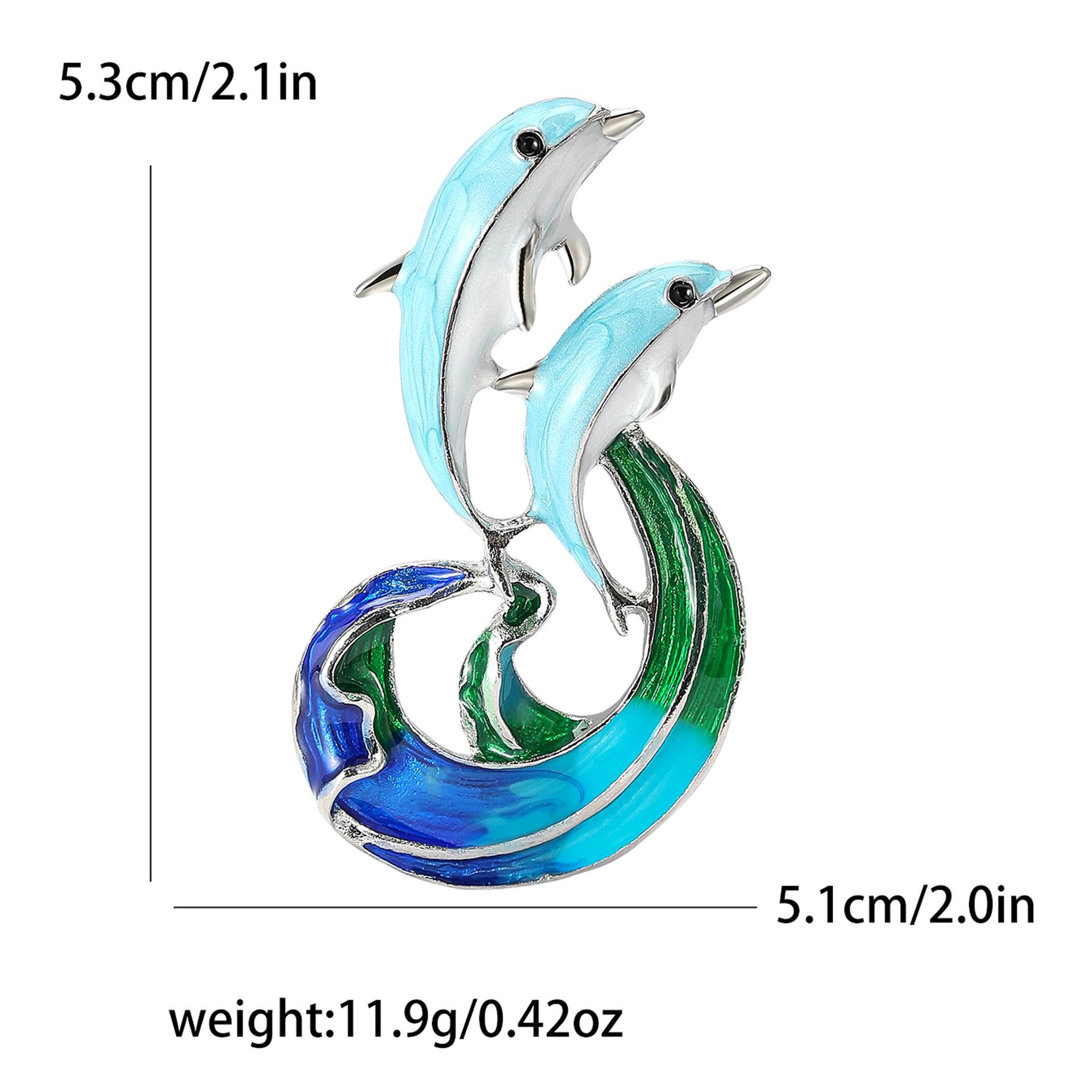

Модная изысканная брошь в виде дельфина из эмали из сплава, симпатичная мультяшная мужская и женская брошь для пальто, корсаж, ювелирные изделия