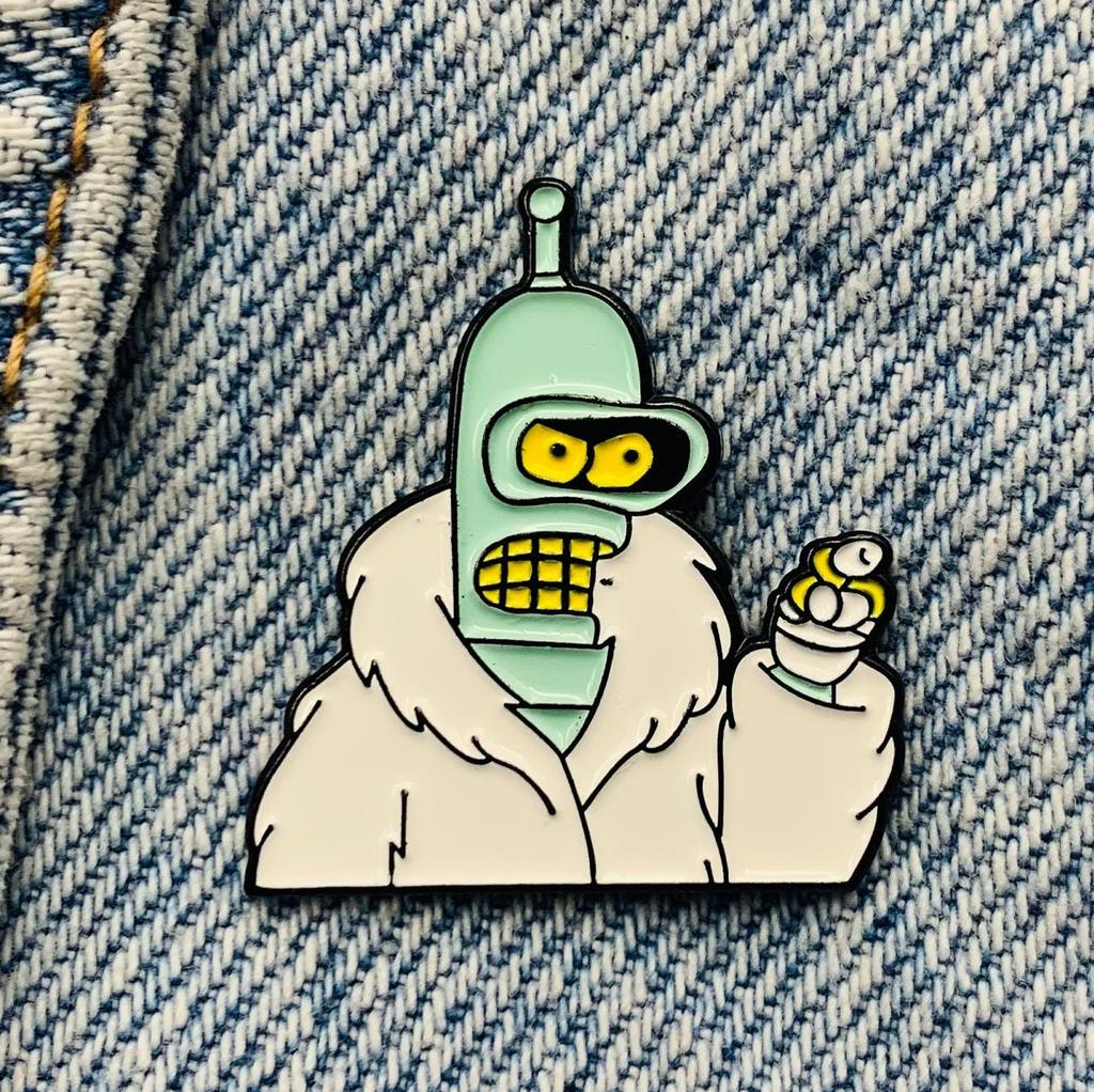 Neue Emaille Pin Bender Futurama  Metall Stecker Geschenk Geburtstag 1 Stück