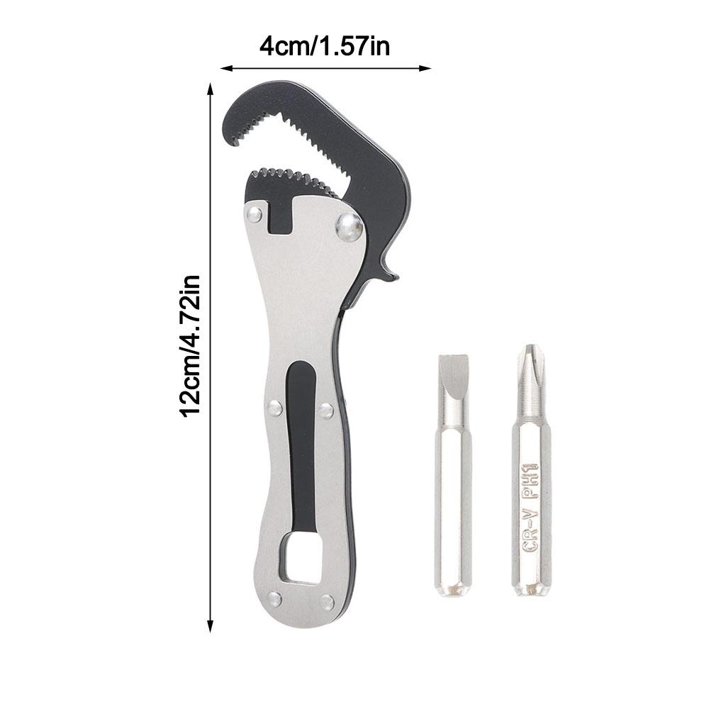 For Tight Spaces 2 In 1 Wrench Tool Hand Tools Adjusting Wrench Micro Stubby Pipe Vise Wrench