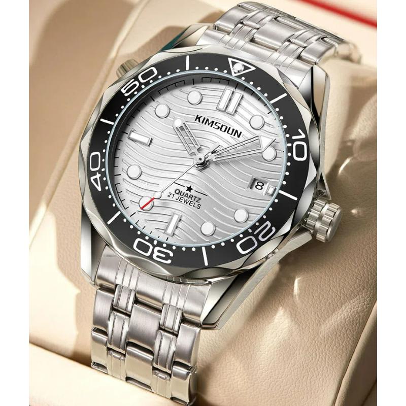 KIMSDUN Casual Fashion Quartz Men's Watch Date Waterproof Luminous Sports Business Men's Wrist Watch