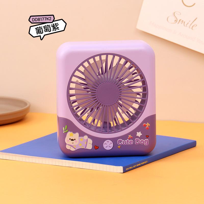 

2026 Portable Cartoon USB Desktop Fan - Rechargeable, Strong Wind for Summer Office Use Custom/Wholesale/Cross-border