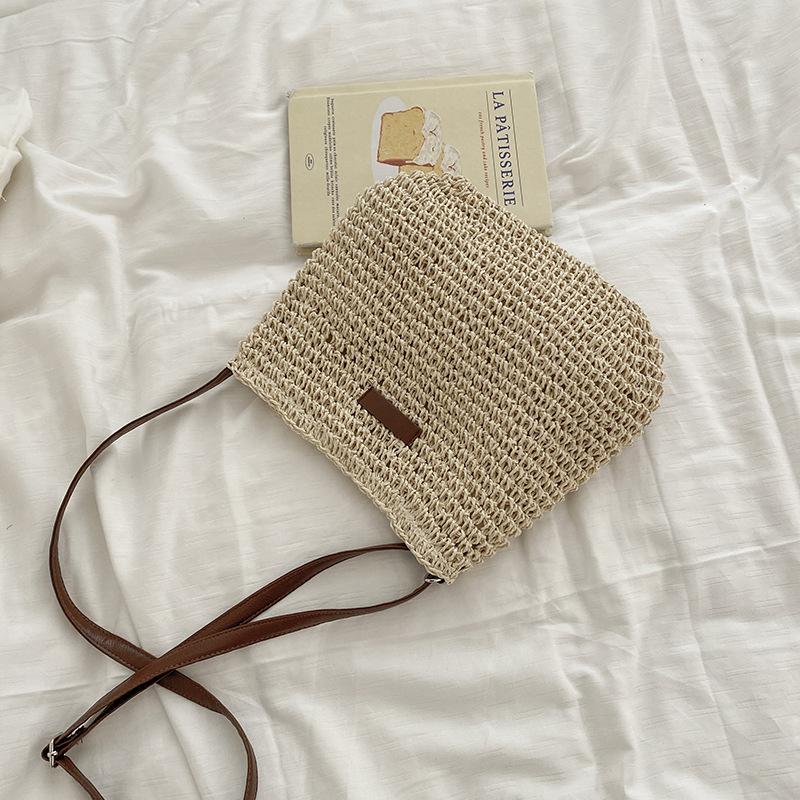 

Korean Version Summer Woven Bag Women Snewest Straw Woven Bag All-Match Simple Messenger Tote Bag Shoulder Bag