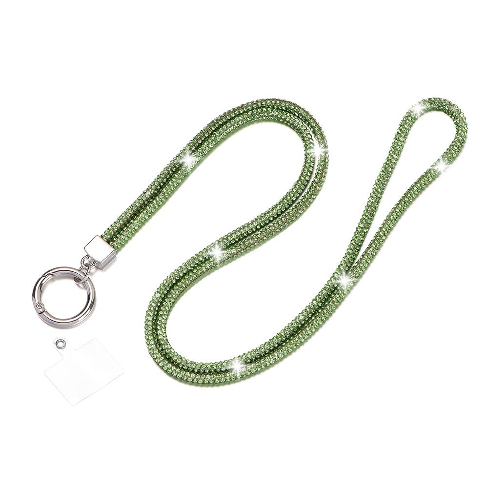 Fashion Keychain Bright Crystal Anti-lost Rope Rhinestone Phone Lanyard Hanging Cord Chain Straps