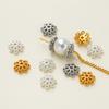 10Piece/Pack 14/18K Gold Color Plated Flower shape Beads Caps for DIY Necklace Bracelets Jewelry Making Accessories
