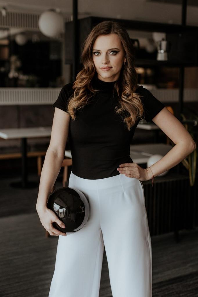 Wide leg trousers T375 black XS