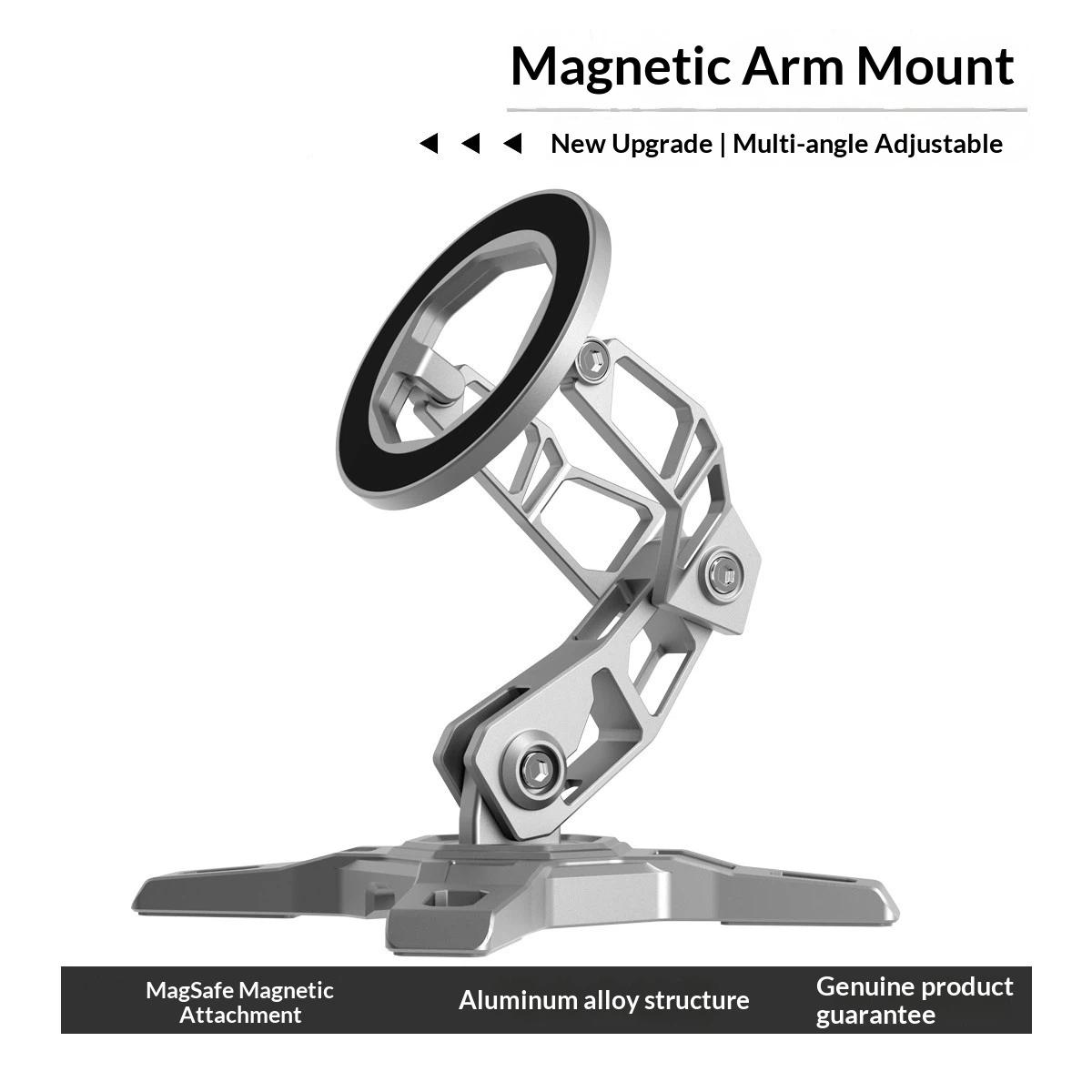 Magnetic Desk Phone Stand Metal Foldable