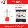 KST TE1008/1010/1012 Purple Copper Two-Wire Pre-insulated Cold Crimp Terminal Lug