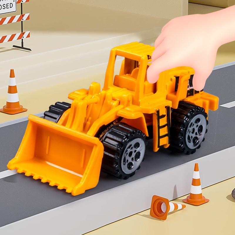 Колекція мініатюрних інженерних машин з литого сплаву: пожежна машина, поліцейська машина з інерційним механізмом для дитячих ігор