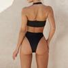 Women Swimsuit Hollow Out Halter Neck One-piece Wireless Monokini
