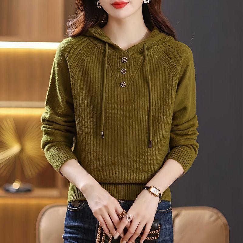 Sweater for Women Winter Thickened Pullover Warm Knitted Solid Color Stretchy Long Sleeve Oversize Jumper Sweater Tops