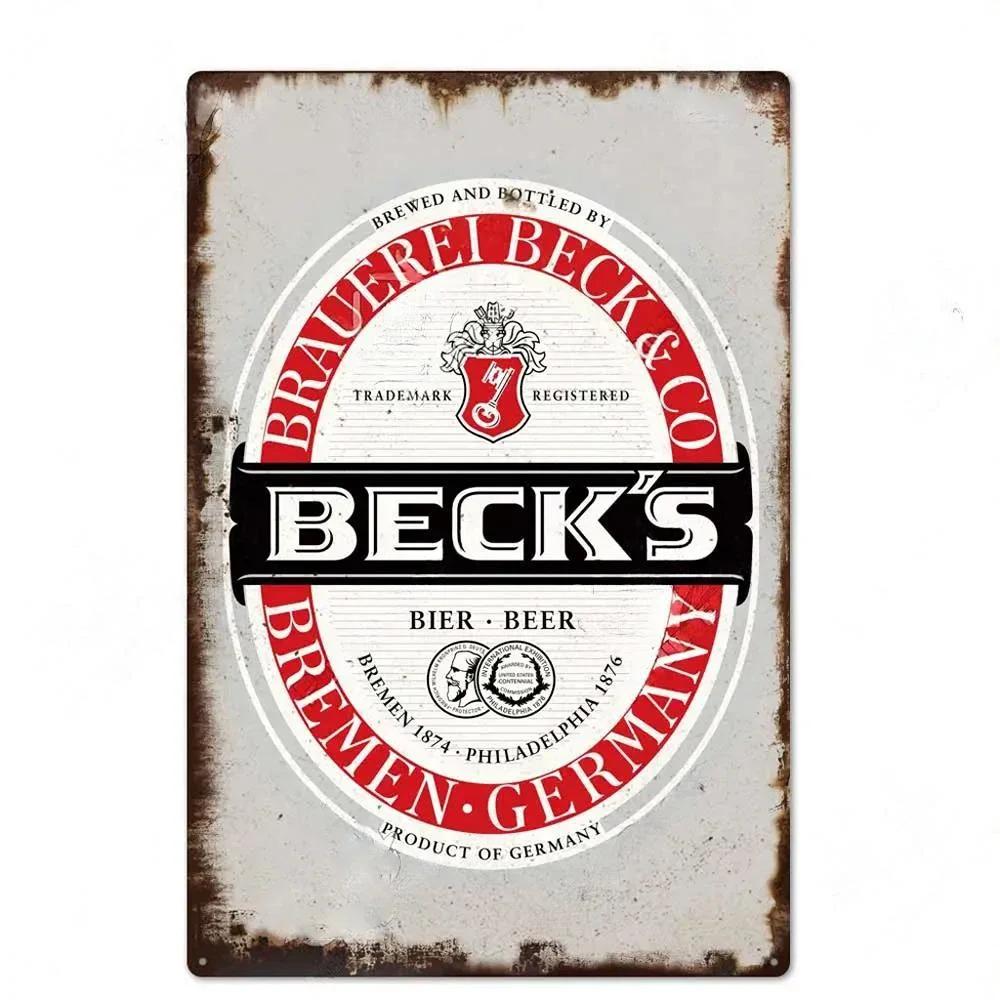FJ Beer Brand Posters Decor Vintage Metal Signs Tin Sign Plaque Home Decor Pub Bar Man Cave Wall Decorative