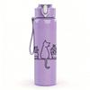 1PC Cat Dog House Minimal Line Art Print 750ml Color Plastic Sports Water Bottle Leakproof Flip Straw Lid Suitable for Sports Office Home Use
