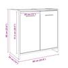 Artisan Oak Bathroom Vanity Cabinet 60 x 33 x 60 cm