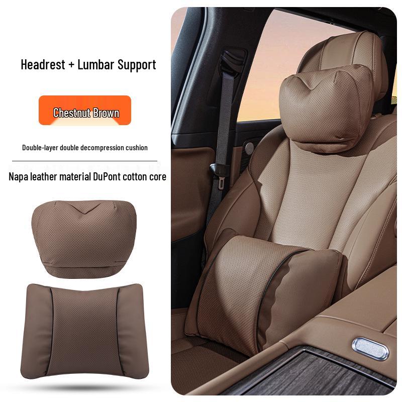 BMW Kopfstützen-Nacken- und Lendenwirbelstützkissen-Set für 3er/5er Serie & X1/X3/X5/X6 - Universell, Ganzjahres