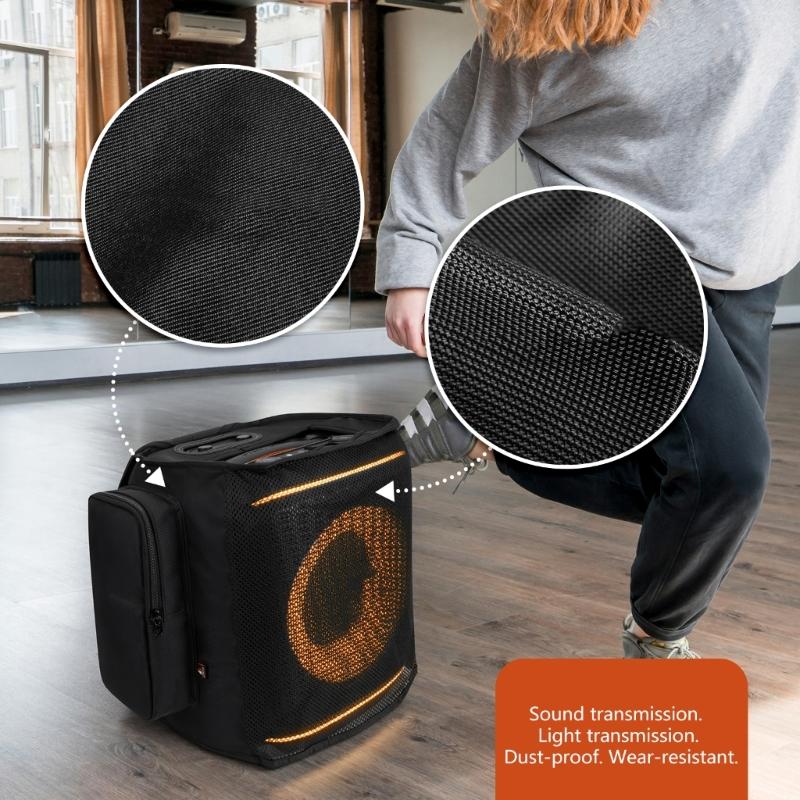 Protective Cover For Encore 2 Speaker With Unique Design Zippered Closure Dustproof Storage Bag With Side Pockets
