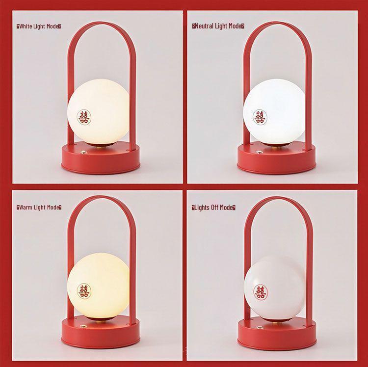 French Country 5W Red LED Bedside Light – Wedding Gift for Bride