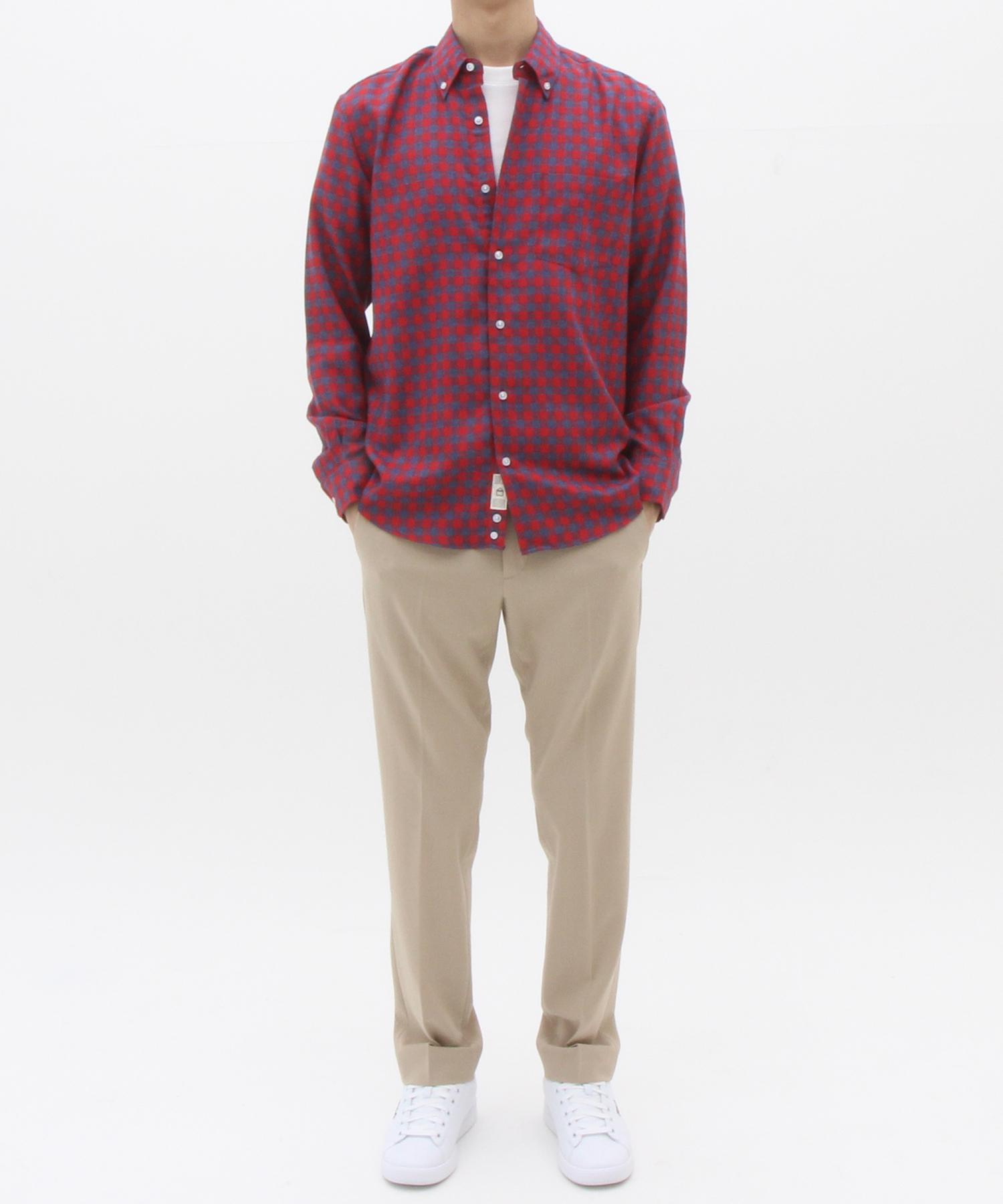 The Shirt Studio Red Loose-Fit Check Button-Down Shirt 120