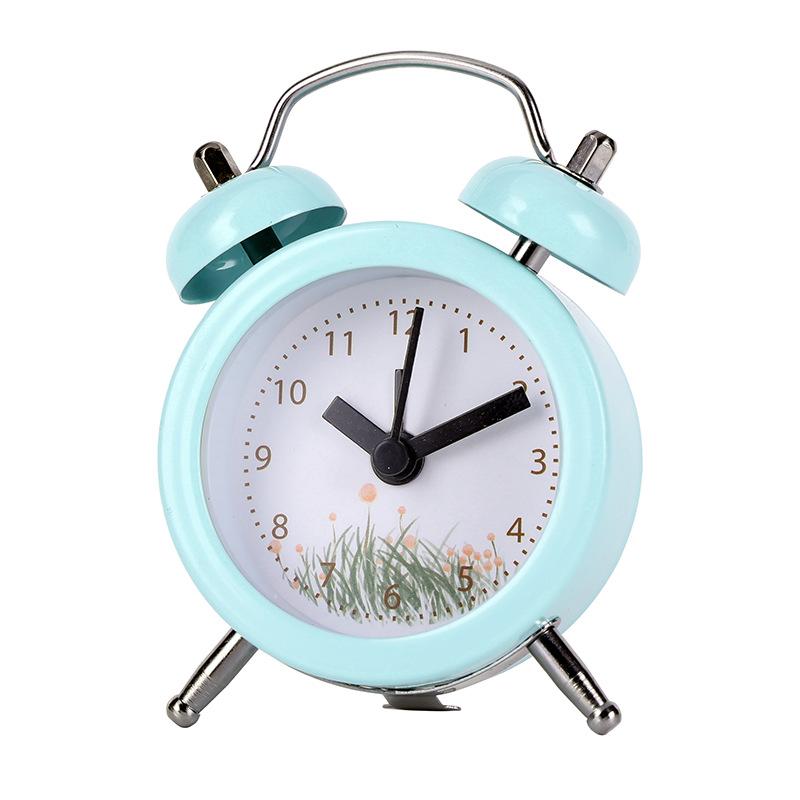 Internet celebrity mini alarm clock for students and children to wake up for simple creative dormitory desktop alarm metal ring clock