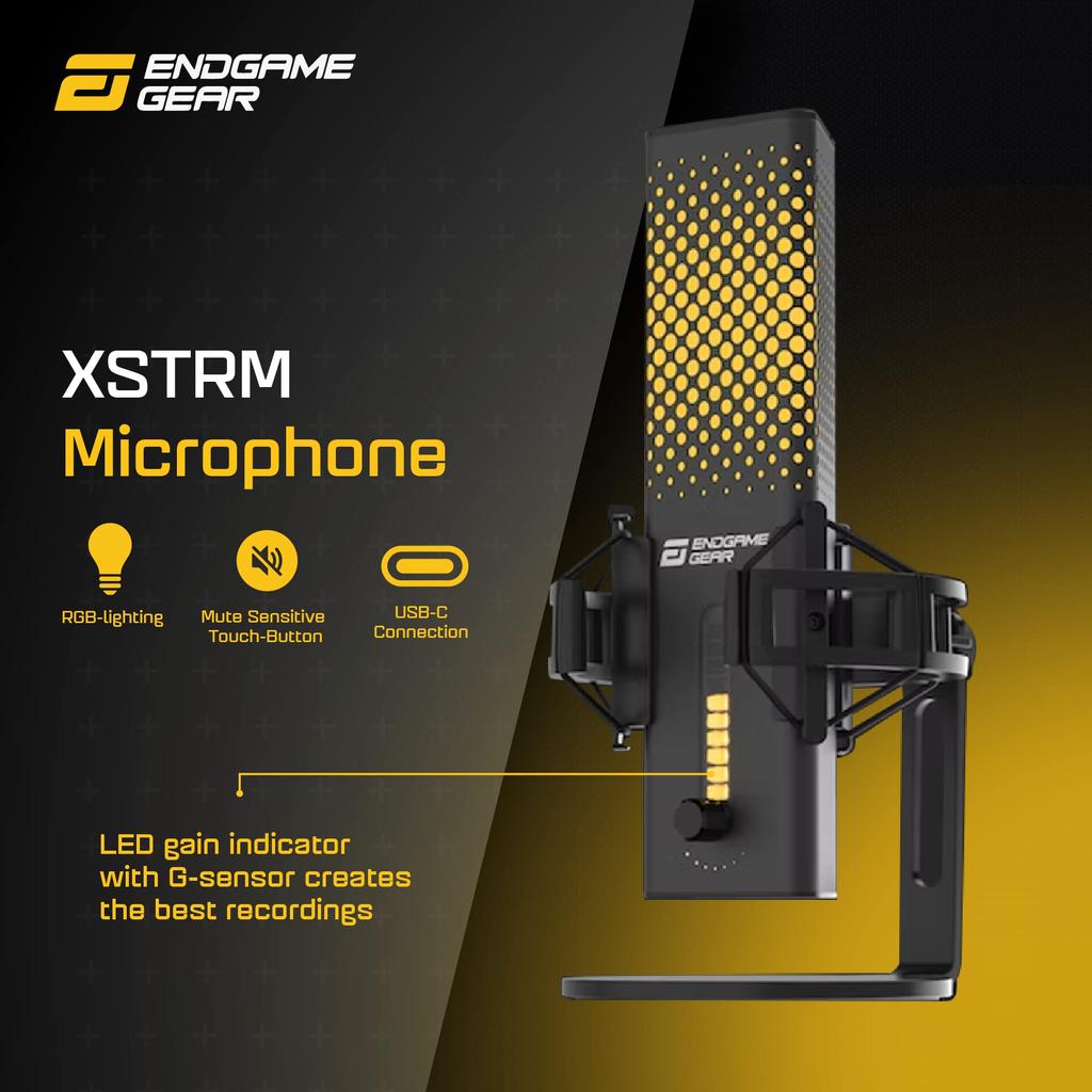 Endgame Gear XSTRM USB USB Gaming Condenser Microphone, Microphone, Microphone, Black, EGG-XST-BLK