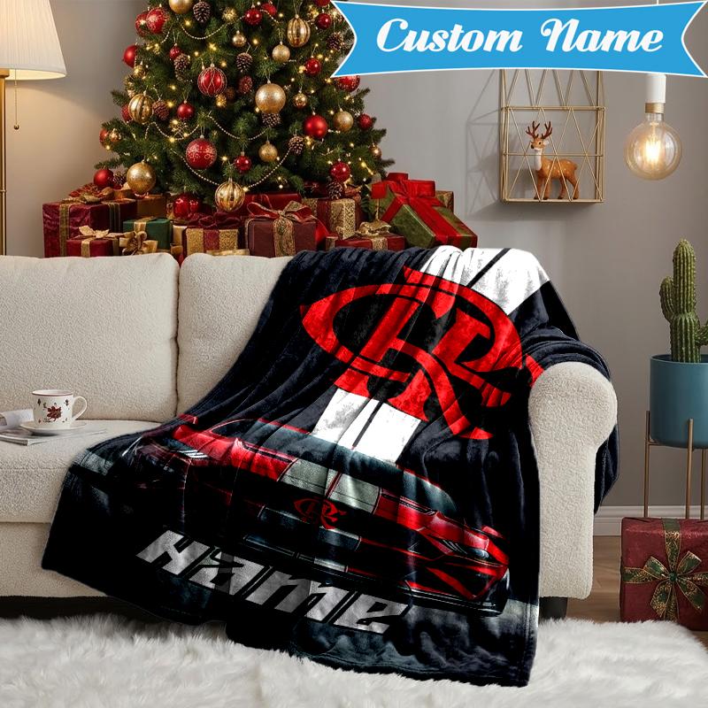 Custom Name Spirit Flamengo Blanket Lightweight Ideal Bedding Blanket Perfect for Travel, Camping, Living Rooms, Sofas, Christmas gift
