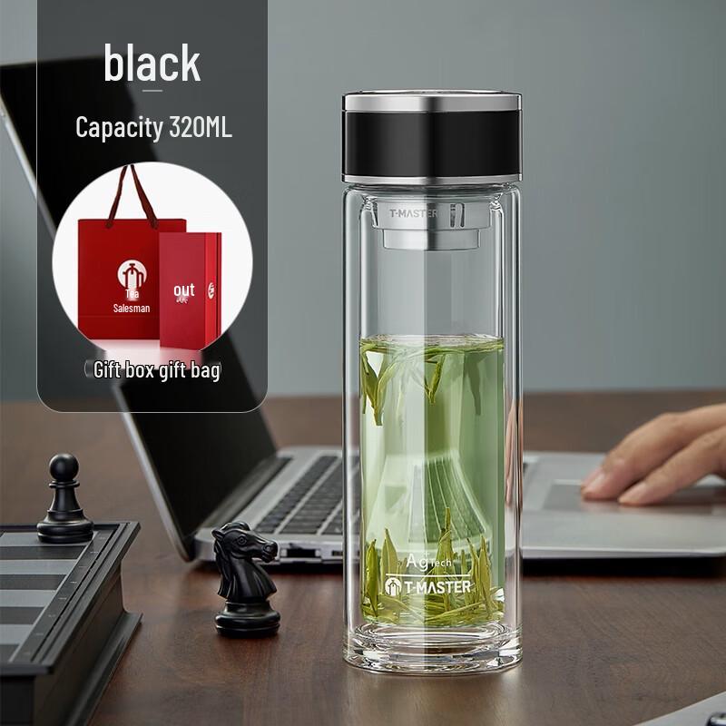 FUGUANG Double-Layer Glass Tea Cup