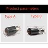 Auto Zubehör 63-65mm Carbonfaser Farbe Auto Auspuff Schalldämpfer Rohrspitze mit LED Licht Schalldämpfer Auspuff Auto Zubehör