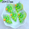 10pcs New Cute Cartoon Little Dinosaur Series PVC Flexible Glue Flat Back DIY Scrapbook Embellishment Phone Craft Decoration