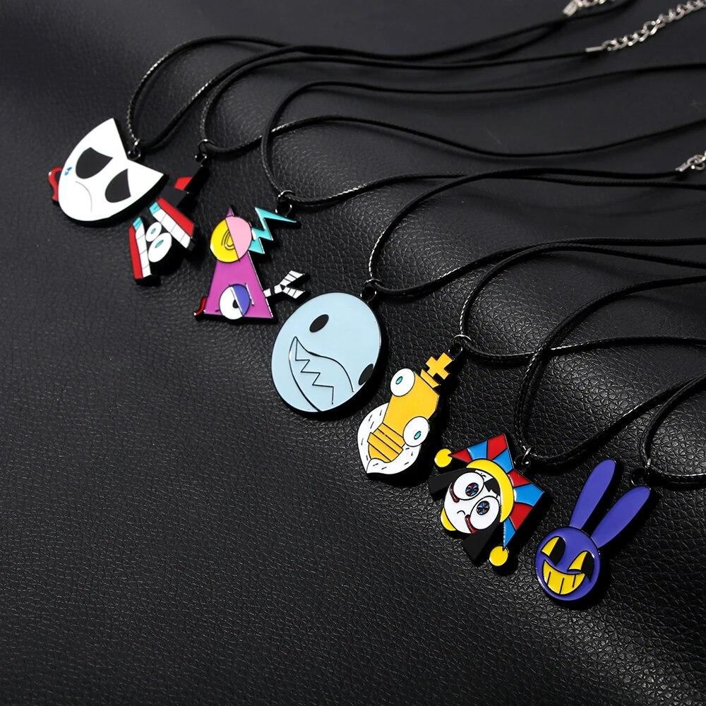 The Amazing Digital Circus Necklace Anime TADC Pomni Jax Caine Ragatha Pendant Necklace For Women Men Cosplay Jewelry Gift