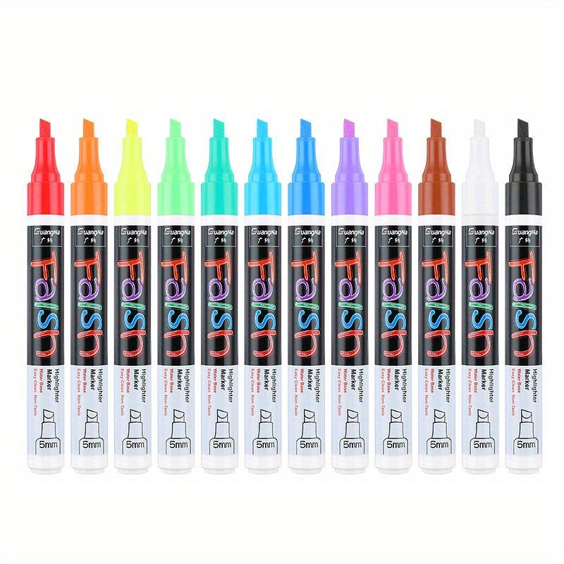 8/ 12 Colors Highlighters, High Capacity Pastel Highlighter Marker Pens Set for Student Office Classroom, Quick Dry, Assorted Colors