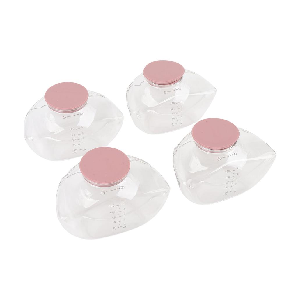 4 ks Sběrná nádobka na mateřské mléko pro nositelnou odsávačku mateřského mléka Momcozy M9, Sběrná nádobka na mléko, Příslušenství pro kojení, 150 ml