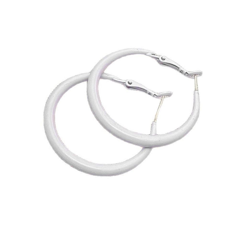 Portable Sturdy Alloy Round Earrings Jewelry Accessory for Fashionable Women Ladies Versatile for Various Occasions